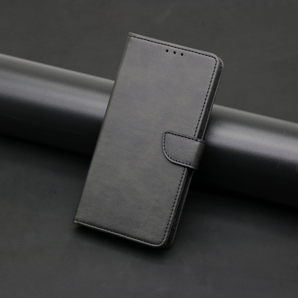 For Oppo A2x 5G / A2m 5G Leather Case Calf Texture Phone Wallet Cover - Black For Oppo A2x 5G / A2m 5G Leather Case Calf Texture Phone Wallet Cover - Black